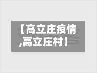 【高立庄疫情,高立庄村】