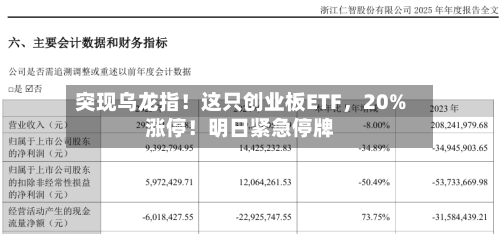 突现乌龙指！这只创业板ETF，20%涨停！明日紧急停牌-第2张图片