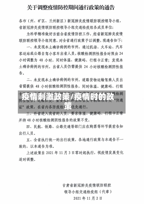 疫情刺激政策/疫情时的政策-第2张图片