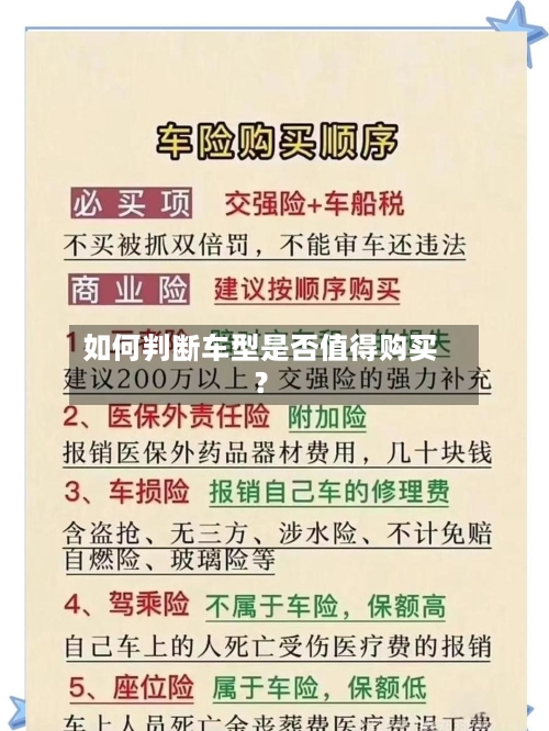 如何判断车型是否值得购买?