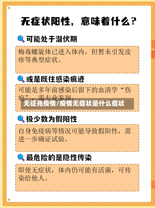 无征兆疫情/疫情无症状是什么症状-第2张图片