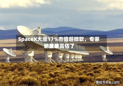 SpaceX大涨17%市值超微软，专家：近来明显被高估了