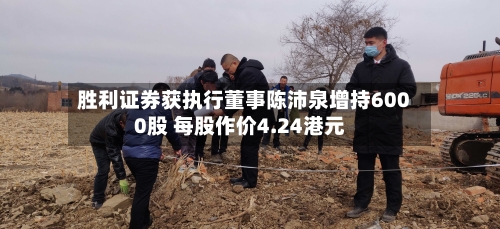 胜利证券获执行董事陈沛泉增持6000股 每股作价4.24港元-第1张图片