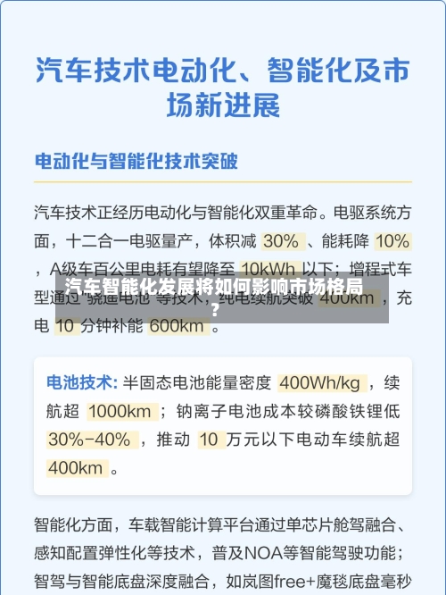 汽车智能化发展将如何影响市场格局？-第2张图片