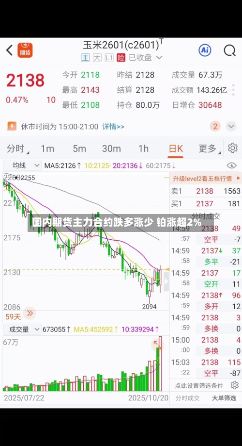 国内期货主力合约跌多涨少 铂涨超2%-第1张图片