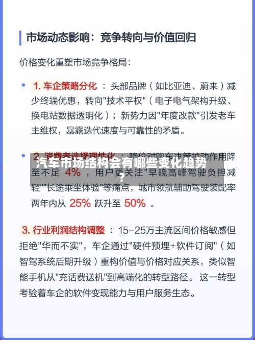汽车市场结构会有哪些变化趋势？-第1张图片