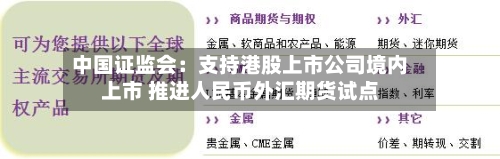 中国证监会：支持港股上市公司境内上市 推进人民币外汇期货试点-第3张图片