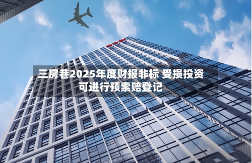 三房巷2025年度财报非标 受损投资可进行预索赔登记-第2张图片