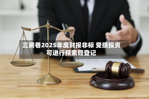 三房巷2025年度财报非标 受损投资可进行预索赔登记-第3张图片