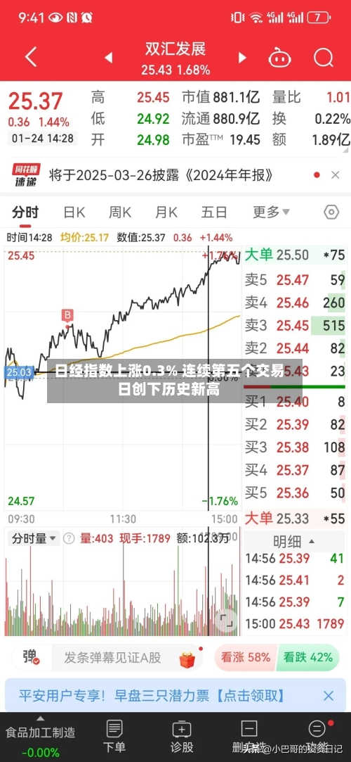 日经指数上涨0.3% 连续第五个交易日创下历史新高-第2张图片