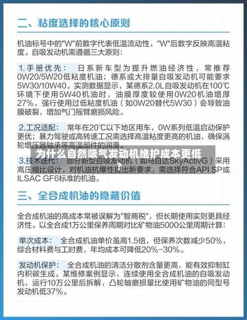 为什么自然吸气发动机维护成本更低？-第2张图片
