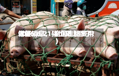 2026.6.21-全国生猪费用借鉴（好消息	，猪价又上涨了！）-第1张图片