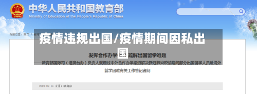 疫情违规出国/疫情期间因私出国-第2张图片