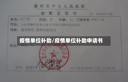疫情单位补助/疫情单位补助申请书-第3张图片