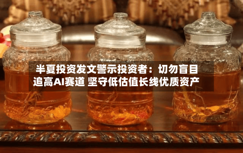 半夏投资发文警示投资者：切勿盲目追高AI赛道 坚守低估值长线优质资产