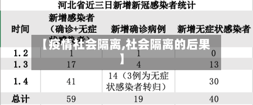 【疫情社会隔离,社会隔离的后果】
