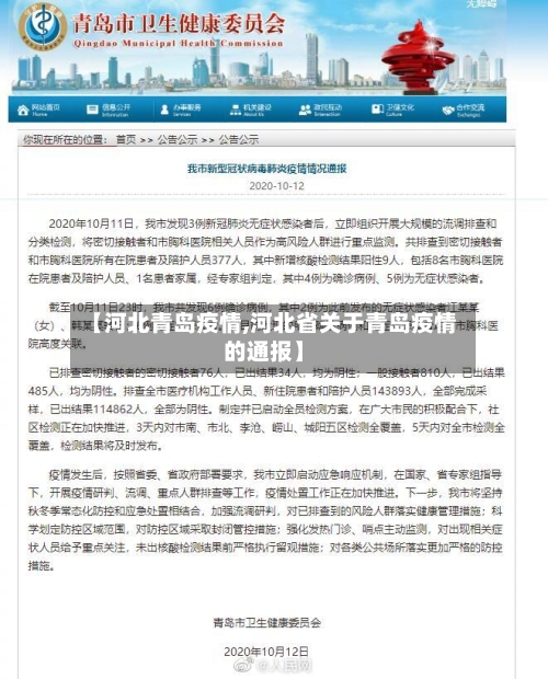 【河北青岛疫情,河北省关于青岛疫情的通报】-第3张图片