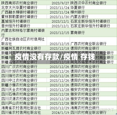 疫情没有存款/疫情 存钱-第3张图片