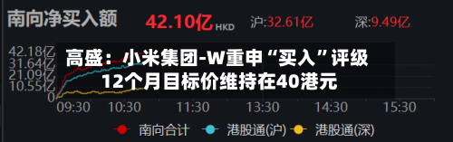 高盛：小米集团-W重申“买入”评级 12个月目标价维持在40港元-第2张图片